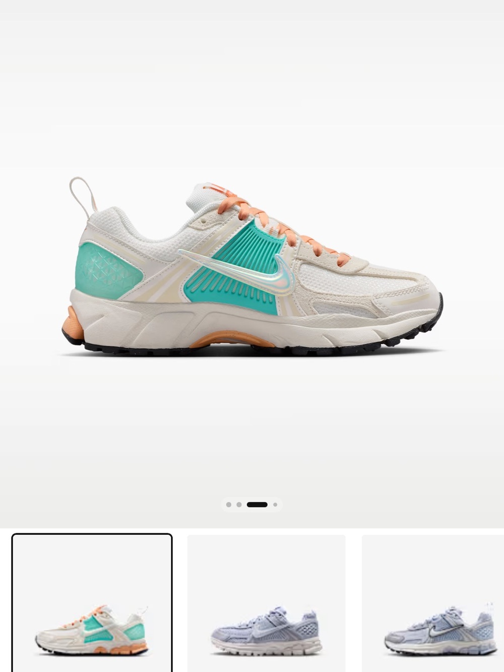 Nike Vomero Women’s 7.5/Youth 6  Sneaker with Teal & Peach Accents